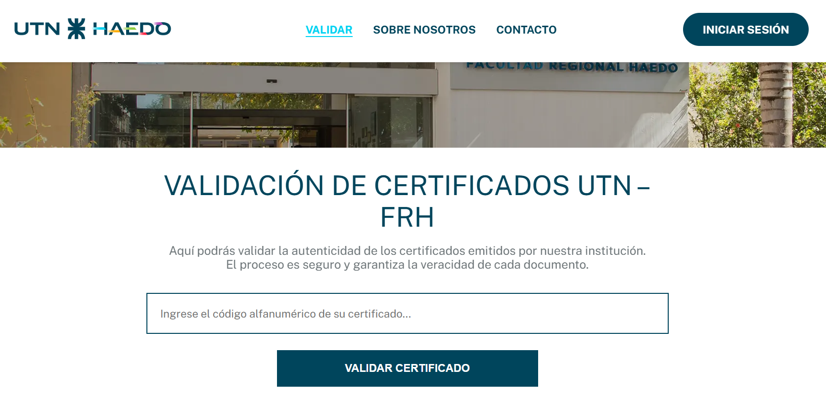 Sistema Validacion UTN